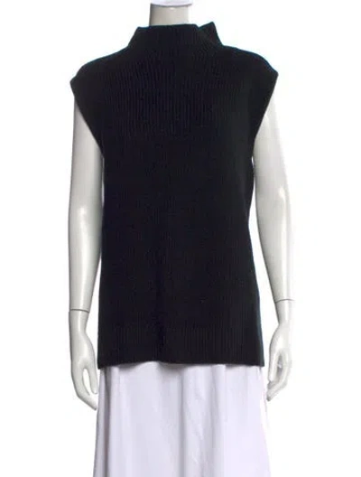 Pre-owned Mara Hoffman Mock Neck Sweater In Black