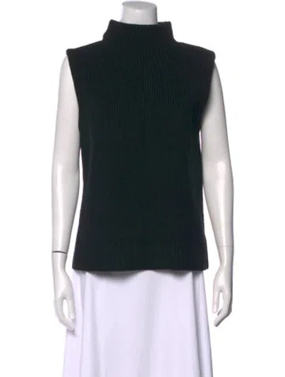 Pre-owned Mara Hoffman Mock Neck Sweater In Black