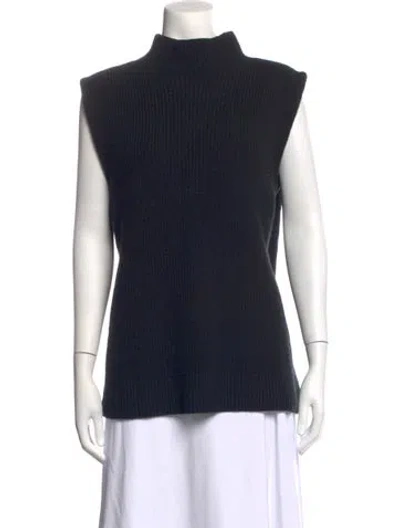 Pre-owned Mara Hoffman Mock Neck Sweater In Black