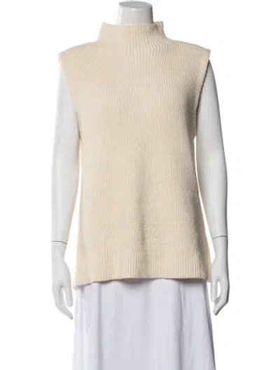 Pre-owned Mara Hoffman Mock Neck Sweater In Neutral