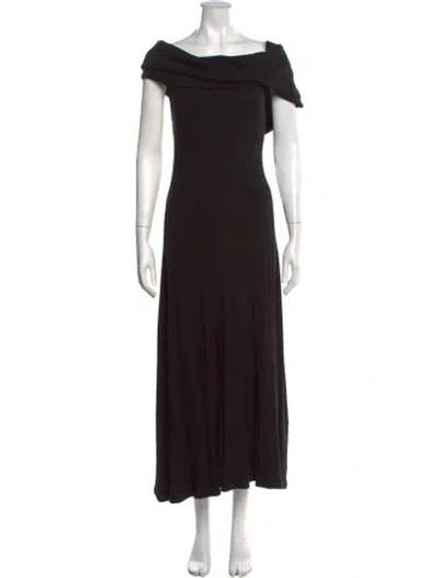 Pre-owned Mara Hoffman Off-the-shoulder Long Dress In Black