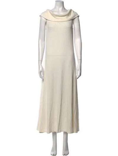 Pre-owned Mara Hoffman Off-the-shoulder Long Dress In Neutrals