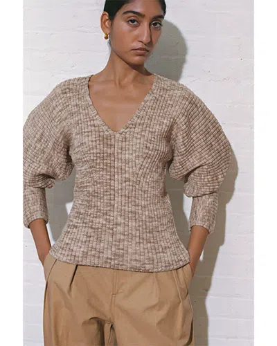 Mara Hoffman Olla Sweater In Brown