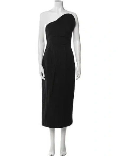 Pre-owned Mara Hoffman One-shoulder Knee-length Dress In Blue