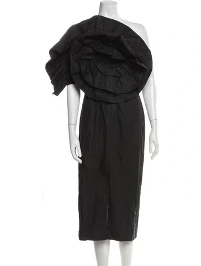Pre-owned Mara Hoffman One-shoulder Knee-length Dress W/ Tags In Green