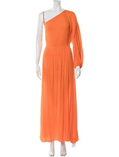 Pre-owned Mara Hoffman One-shoulder Long Dress In Orange