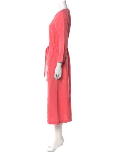 Pre-owned Mara Hoffman One-shoulder Long Dress In Pink