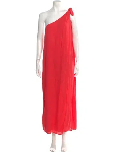 Pre-owned Mara Hoffman One-shoulder Long Dress In Pink