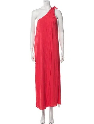 Pre-owned Mara Hoffman One-shoulder Long Dress W/ Tags In Red