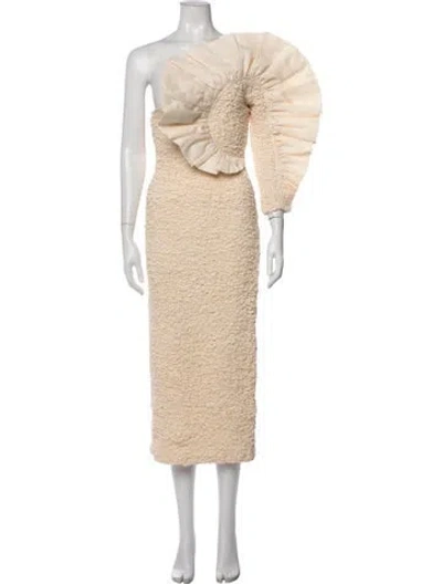 Pre-owned Mara Hoffman One-shoulder Long Dress In White