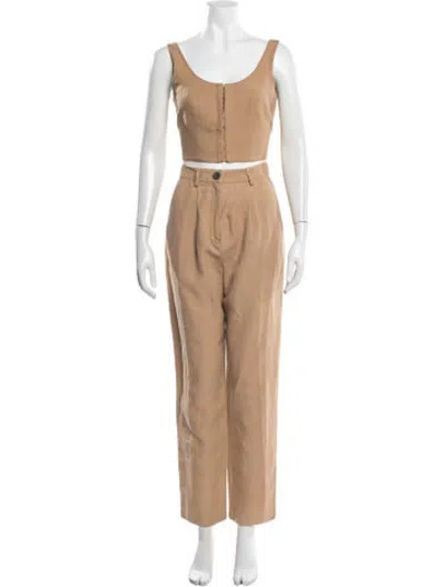Pre-owned Mara Hoffman Pant Set In Neutrals