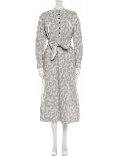Pre-owned Mara Hoffman Patterned Coat In Gray