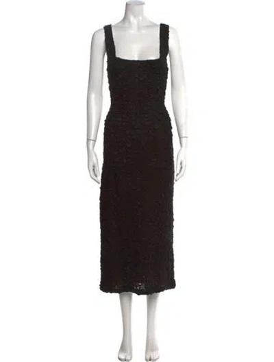 Pre-owned Mara Hoffman Patterned Long Dress In Black