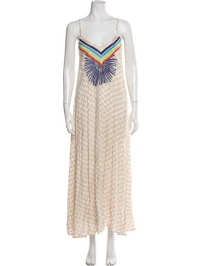 Pre-owned Mara Hoffman Patterned Long Dress In Neutrals