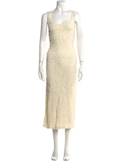Pre-owned Mara Hoffman Patterned Long Dress In Neutrals