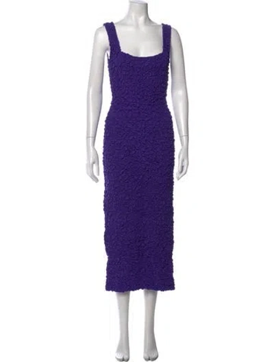 Pre-owned Mara Hoffman Patterned Long Dress In Purple