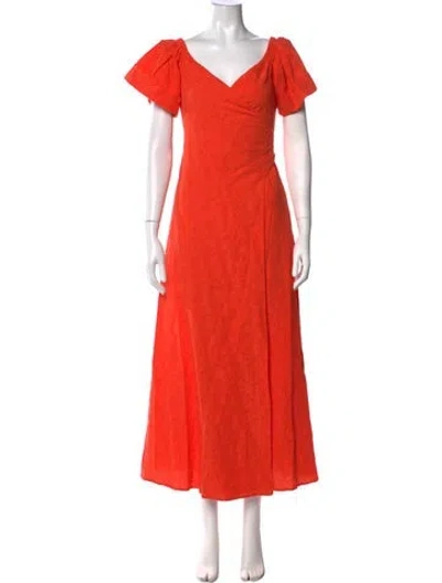 Pre-owned Mara Hoffman Patterned Long Dress W/ Tags In Orange