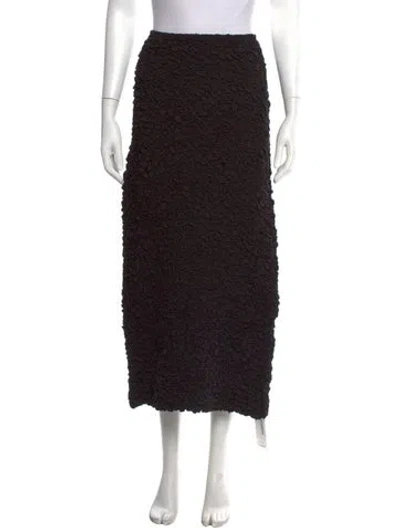 Pre-owned Mara Hoffman Patterned Long Skirt In Black