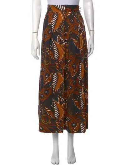 Pre-owned Mara Hoffman Patterned Long Skirt In Black