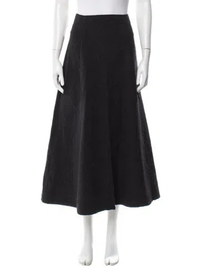 Pre-owned Mara Hoffman Patterned Long Skirt In Black