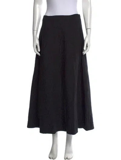 Pre-owned Mara Hoffman Patterned Long Skirt In Black