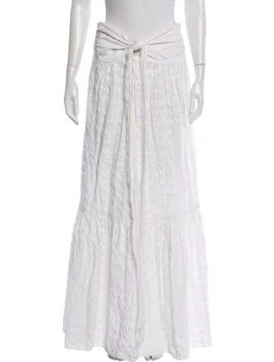 Pre-owned Mara Hoffman Patterned Long Skirt In Neutral