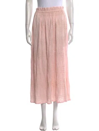 Pre-owned Mara Hoffman Patterned Long Skirt In Pink