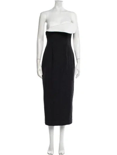 Pre-owned Mara Hoffman Patterned Midi Length Dress In Black