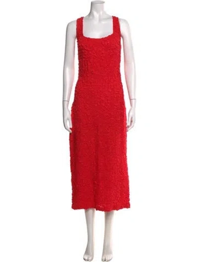 Pre-owned Mara Hoffman Patterned Midi Length Dress In Red