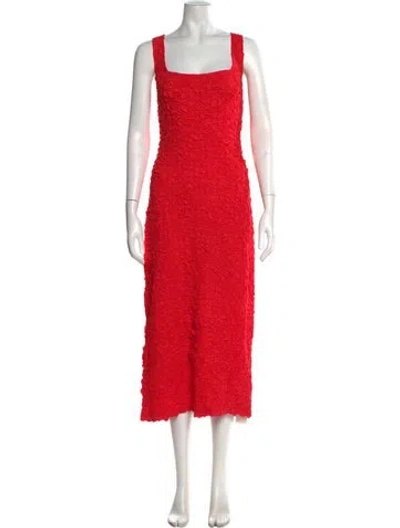 Pre-owned Mara Hoffman Patterned Midi Length Dress In Red