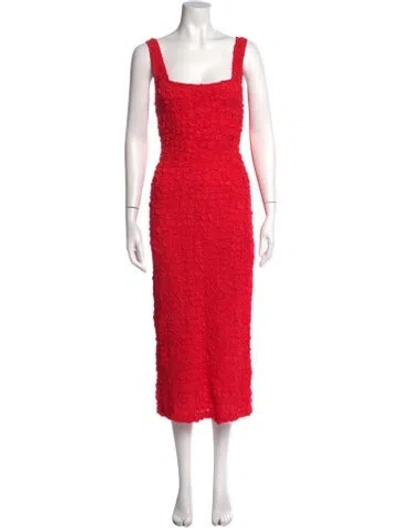 Pre-owned Mara Hoffman Patterned Midi Length Dress In Red