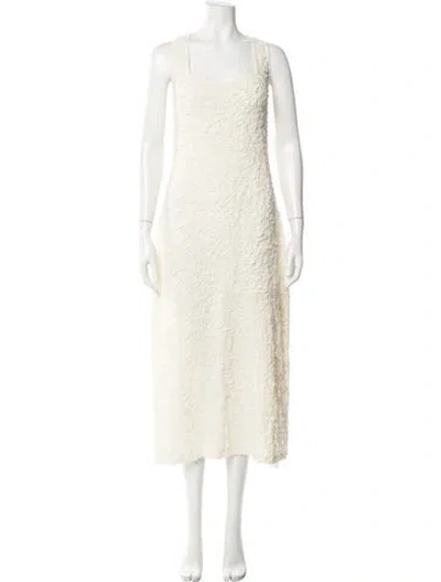 Pre-owned Mara Hoffman Patterned Midi Length Dress In White