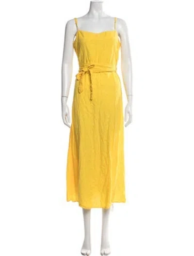 Pre-owned Mara Hoffman Patterned Midi Length Dress In Yellow