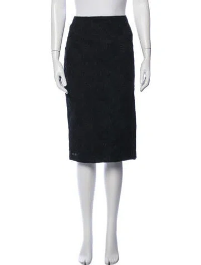 Pre-owned Mara Hoffman Patterned Midi Length Skirt In Black