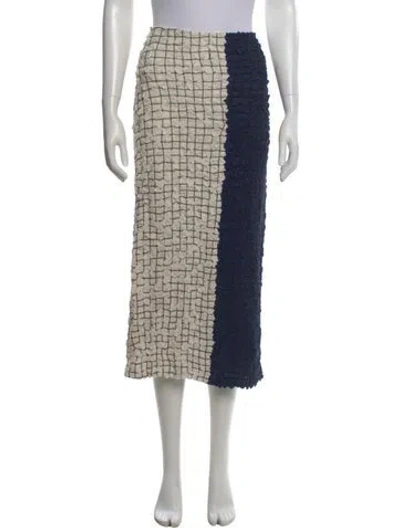 Pre-owned Mara Hoffman Patterned Midi Length Skirt In Blue