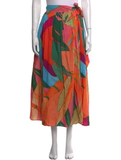 Pre-owned Mara Hoffman Patterned Midi Length Skirt In Pink