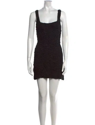 Pre-owned Mara Hoffman Patterned Mini Dress In Black