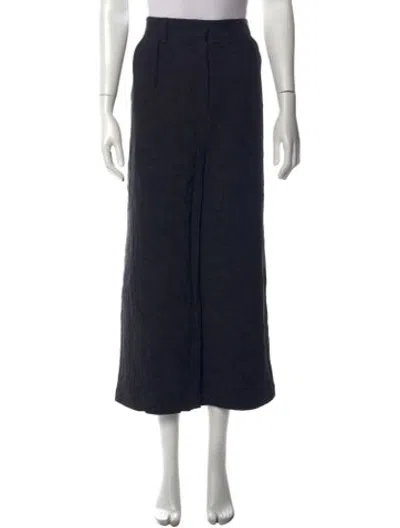 Pre-owned Mara Hoffman Patterned Wide Leg Pants In Black