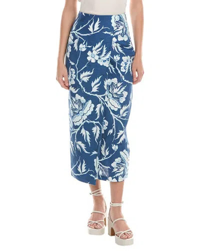 Pre-owned Mara Hoffman Perdita Midi Skirt Women's In Blue