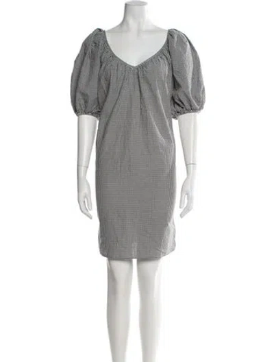 Pre-owned Mara Hoffman Plaid Print Mini Dress In Multi