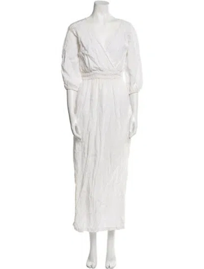 Pre-owned Mara Hoffman Pleated Accents Cover-up In Neutral