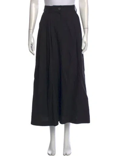 Pre-owned Mara Hoffman Pleated Accents Long Skirt In Black