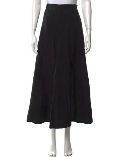 Pre-owned Mara Hoffman Pleated Accents Long Skirt In Black