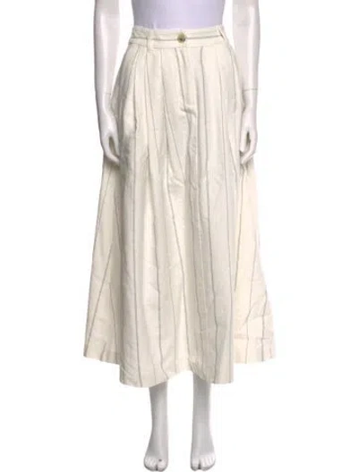 Pre-owned Mara Hoffman Pleated Accents Midi Length Skirt