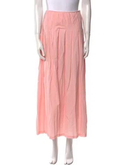 Pre-owned Mara Hoffman Pleated Accents Midi Length Skirt In Pink