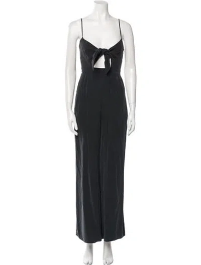 Pre-owned Mara Hoffman Plunge Neckline Jumpsuit In Red