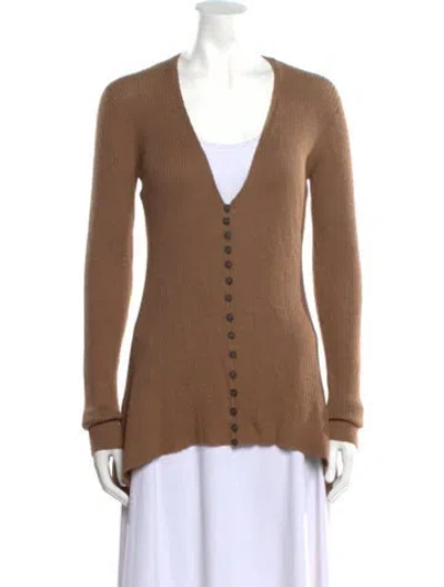 Pre-owned Mara Hoffman Plunge Neckline Sweater In Neutral