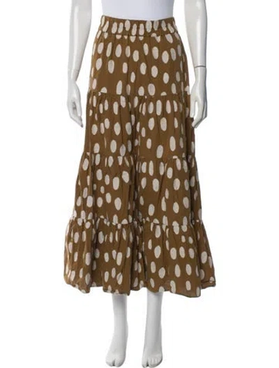 Pre-owned Mara Hoffman Polka Dot Print Wide Leg Pants In Blue