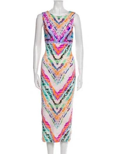 Pre-owned Mara Hoffman Printed Bow Accents Cover-up In White