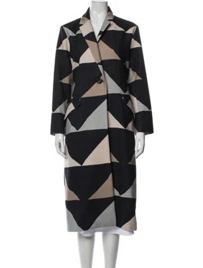 Pre-owned Mara Hoffman Printed Coat In Black